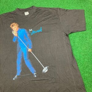 Vintage Rod Stewart Shirt Mens XL Black 1998 All Rod All Night Tour Concert 90s